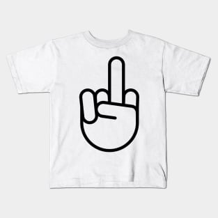 Flipping the bird hand sign Kids T-Shirt